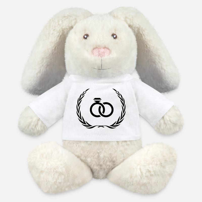 Bague de mariage Bague - Lapin en peluche recyclé MiniFeet® Crème - blanc