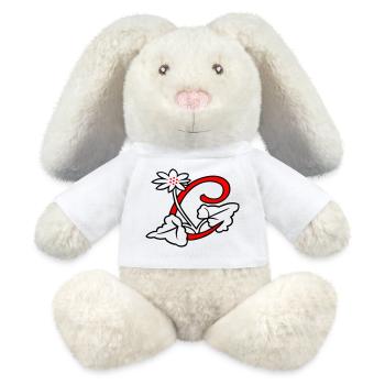 Buchstabe C - MiniFeet® RecycelHase® Creme - Weiß - Vorne
