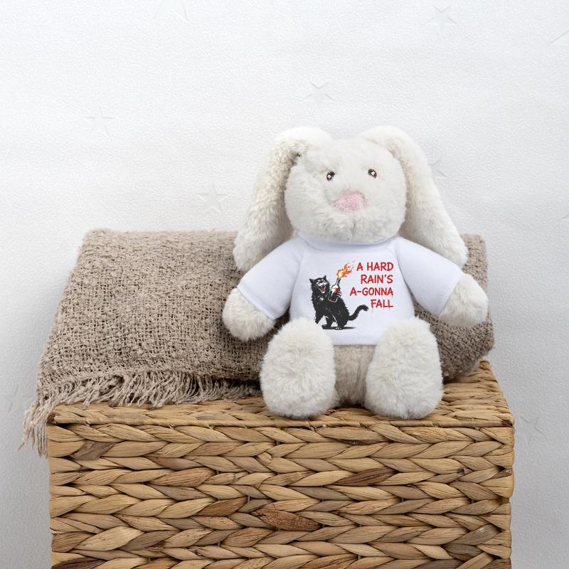 Fire cat with flame bottle MiniFeet® RecycelHase® Bunny Cream