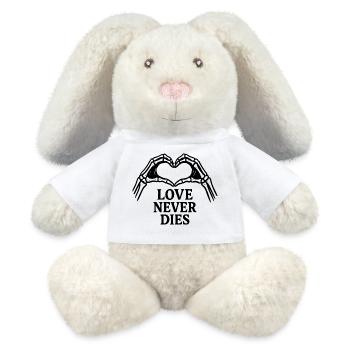 Love never dies - MiniFeet® RecycelHase® Bunny Cream - white - Front