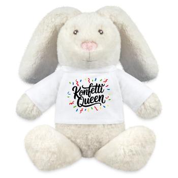 Confetti Queen Party - MiniFeet® RecycelHase® Bunny Cream - white - Front