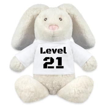 Niveau 21 - Lapin en peluche recyclé MiniFeet® Crème - blanc - Devant