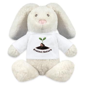 Protect nature - MiniFeet® RecycelHase® Bunny Cream - white - Front