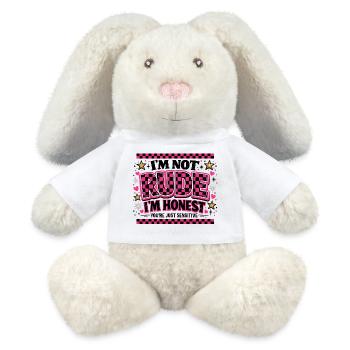 Male? I'm Honest — You're Sensitive Crybaby - MiniFeet® RecycelHase® Bunny Cream - white - Front