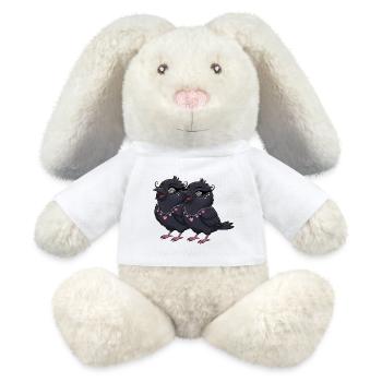 Raben Girls mit Herzketten - MiniFeet® RecycelHase® Creme - Weiß - Vorne