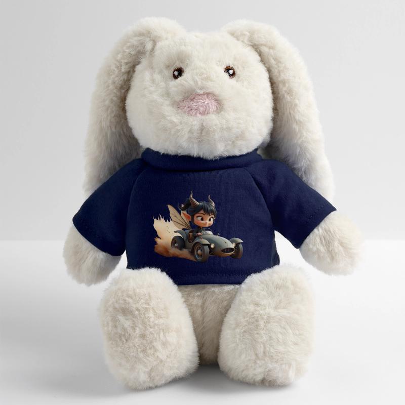 Gobelin d’aventure dans un wagon de sable Lapin en peluche recyclé MiniFeet® Crème
