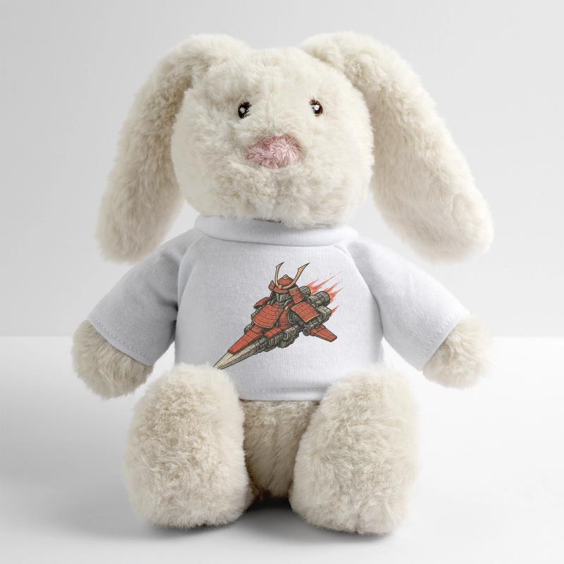 Samurai Raumschiff MiniFeet® RecycelHase® Creme
