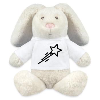 shooting star - MiniFeet® RecycelHase® Bunny Cream - white - Front