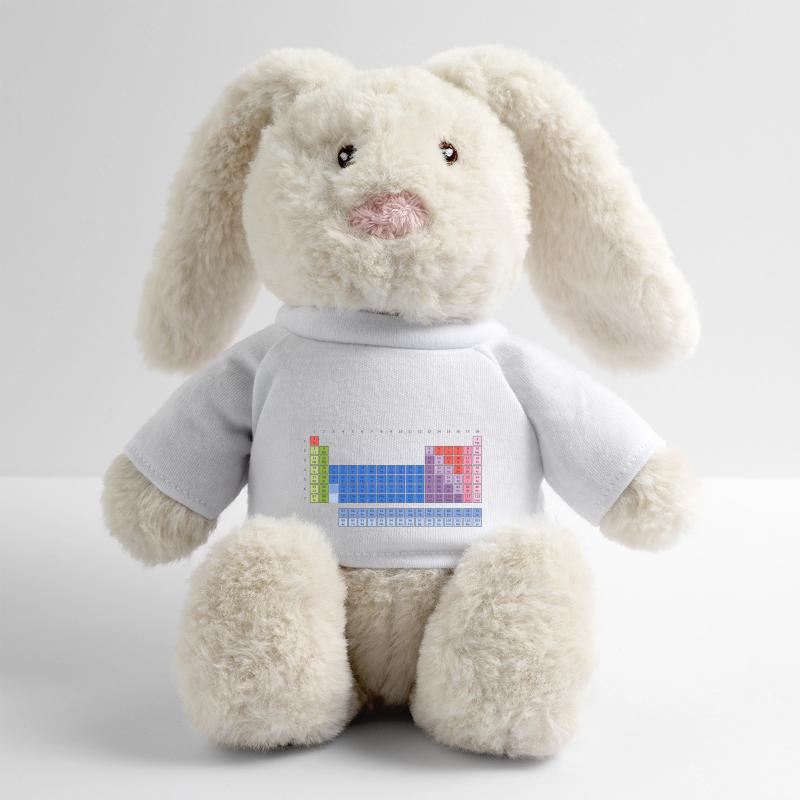 Tableau périodique des éléments (PSE) Tableau Lapin en peluche recyclé MiniFeet® Crème