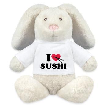 I love Sushi - MiniFeet® RecycelHase® Creme - Weiß - Vorne
