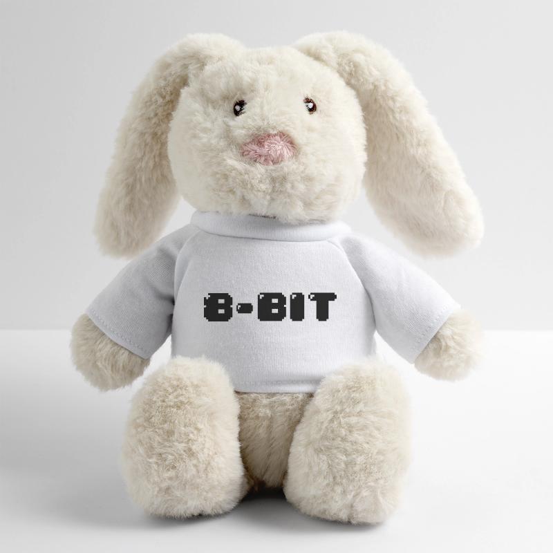 8-Bit Lapin en peluche recyclé MiniFeet® Crème