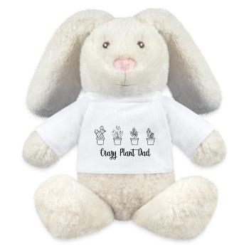 Crazy Plant Dad - MiniFeet® RecycelHase® Creme - Weiß - Vorne