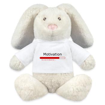 Motivation - Lapin en peluche recyclé MiniFeet® Crème - blanc - Devant