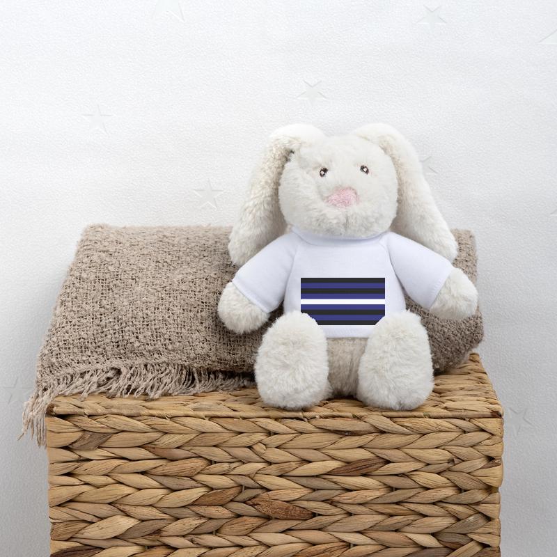 Fierté en cuir Lapin en peluche recyclé MiniFeet® Crème