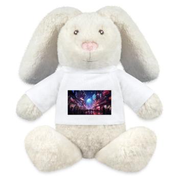 crowded place in tokyo rush hour - MiniFeet® RecycelHase® Bunny Cream - white - Front