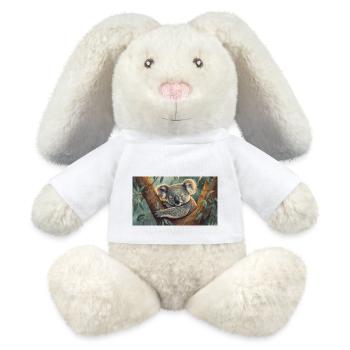 Niedliche Tiere chillen – Koalabär - MiniFeet® RecycelHase® Creme - Weiß - Vorne