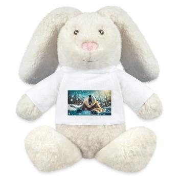 Niedliche Tiere chillen – Eisbär - MiniFeet® RecycelHase® Creme - Weiß - Vorne