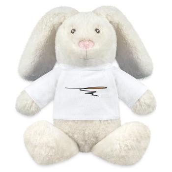 Decorative line. Text decoration. Hand drawn. - MiniFeet® RecycelHase® Bunny Cream - white - Front