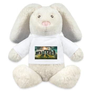 wunderschöne mythische Orte – Stonehenge - MiniFeet® RecycelHase® Creme - Weiß - Vorne