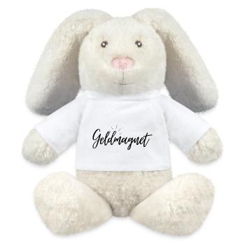 Positive Energien Geldmagnet Moneymagnet - MiniFeet® RecycelHase® Creme - Weiß - Vorne