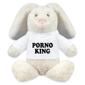 Porno king - Lapin en peluche recyclé MiniFeet® Crème - blanc - Devant