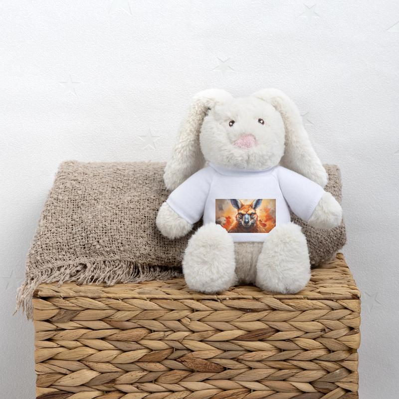 Cute grumpy grouchy animals - kangaru MiniFeet® RecycelHase® Bunny Cream