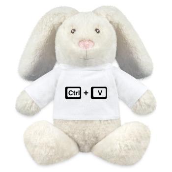 CTRL + V / Kinder Geschenk zu Vatertag / Muttertag - MiniFeet® RecycelHase® Creme - Weiß - Vorne