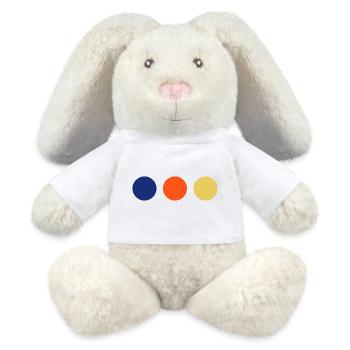 Trio de couleurs Minimal Circles - Lapin en peluche recyclé MiniFeet® Crème - blanc - Devant