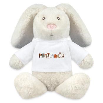 Mercredi en semaine - Lapin en peluche recyclé MiniFeet® Crème - blanc - Devant