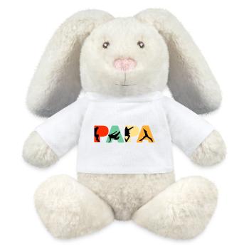 Parkour Papa Funny Retro Free Running Dad - MiniFeet® RecycelHase® Bunny Cream - white - Front