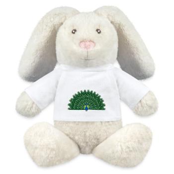 Pfau - MiniFeet® RecycelHase® Creme - Weiß - Vorne