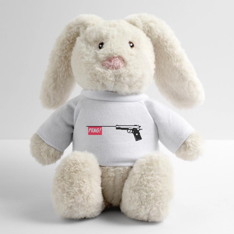 Gun PENG 2c Lapin en peluche recyclé MiniFeet® Crème
