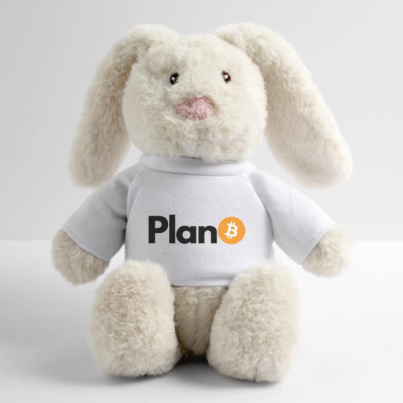 Crypto Plan BITCOIN 1 BTC Lapin en peluche recyclé MiniFeet® Crème