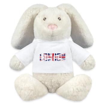 London, England - MiniFeet® RecycelHase® Creme - Weiß - Vorne