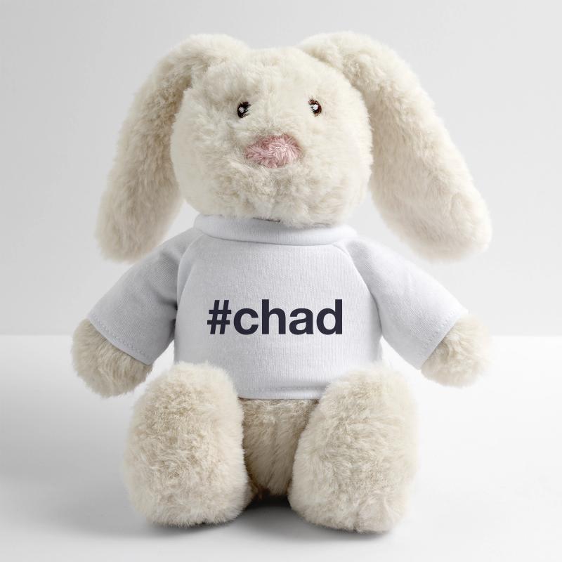 Tchad Hashtag Tschad Lapin en peluche recyclé MiniFeet® Crème