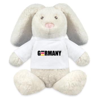 Germany | Deutschland | Flag | Flagge - Lapin en peluche recyclé MiniFeet® Crème - blanc - Devant
