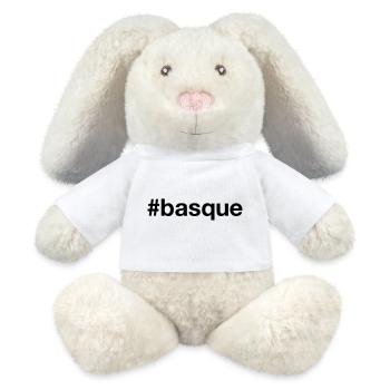 BASQUE Basque Country Hashtag - MiniFeet® RecycelHase® Bunny Cream - white - Front