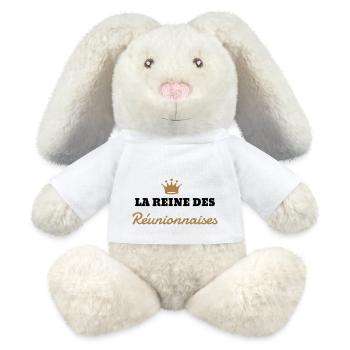 Réunion / 974 / Réunionnais / Réunionnaise - Lapin en peluche recyclé MiniFeet® Crème - blanc - Devant