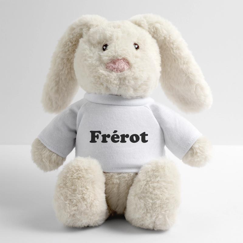 Frérot - expression amicale  Lapin en peluche recyclé MiniFeet® Crème