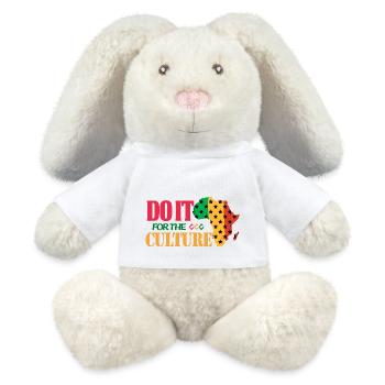 Black History Month Black History - MiniFeet® RecycelHase® Bunny Cream - white - Front