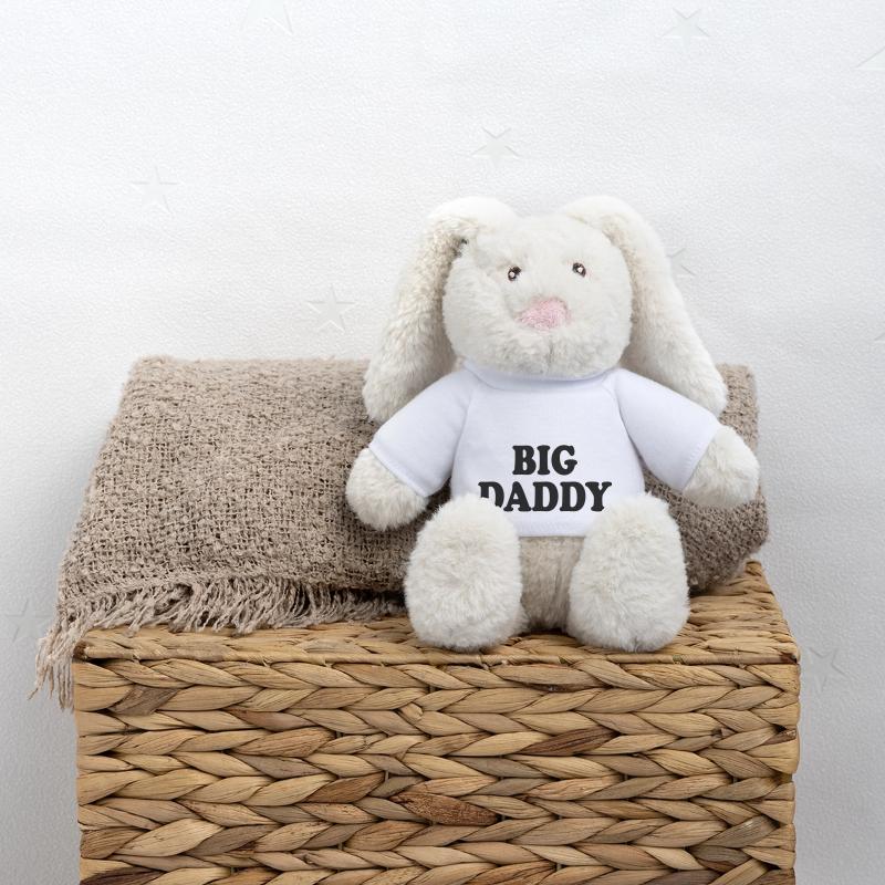 Big daddy Lapin en peluche recyclé MiniFeet® Crème