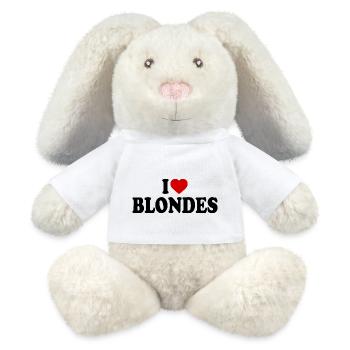 I love blondes - MiniFeet® RecycelHase® Creme - Weiß - Vorne