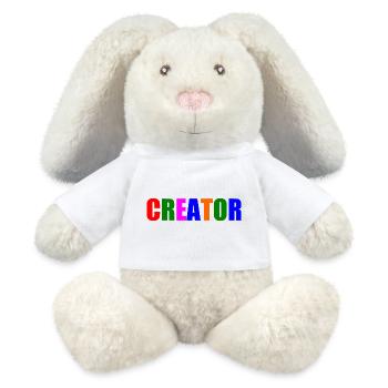 Creator - Lapin en peluche recyclé MiniFeet® Crème - blanc - Devant