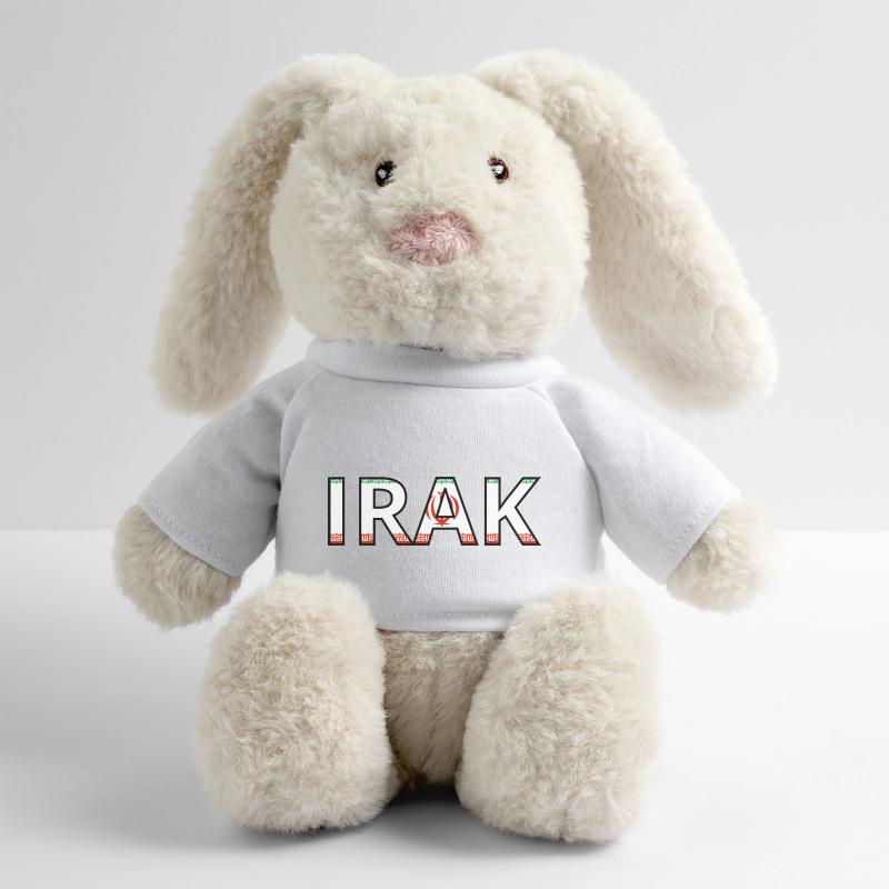 Drapeau Irak Lapin en peluche recyclé MiniFeet® Crème