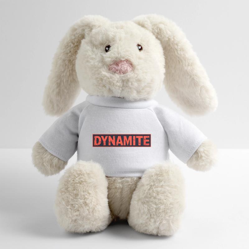 Dynamitisches rotes Grunge-Poster MiniFeet® RecycelHase® Creme