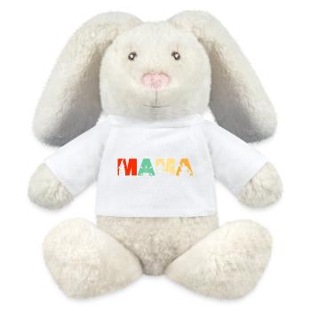 Kayaker MAMA Retro Sunset Kayaking Geschenk - MiniFeet® RecycelHase® Creme - Weiß - Vorne