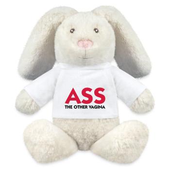 Arsch: Die andere Vagina! - MiniFeet® RecycelHase® Creme - Weiß - Vorne