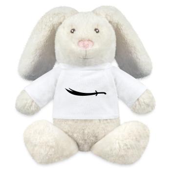 Ali Épée Zülfikar - Lapin en peluche recyclé MiniFeet® Crème - blanc - Devant
