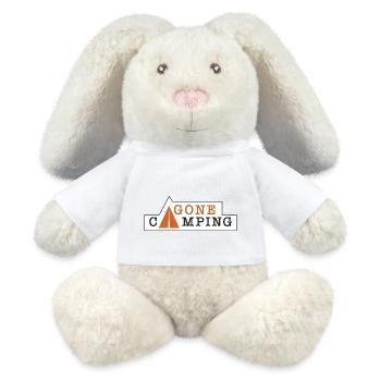 Gone Camping - Lapin en peluche recyclé MiniFeet® Crème - blanc - Devant