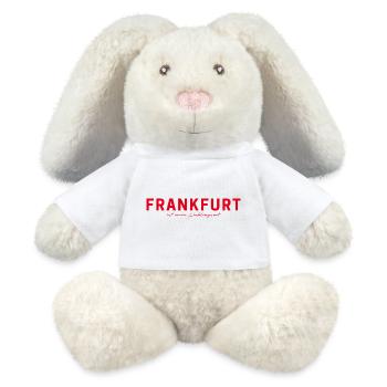 T-shirt Francfort – Skyline Love - Lapin en peluche recyclé MiniFeet® Crème - blanc - Devant